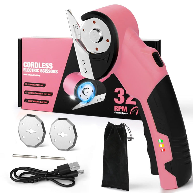 Cordless Electric Scissors 4V – Rechargeable Heavy Duty Cutter