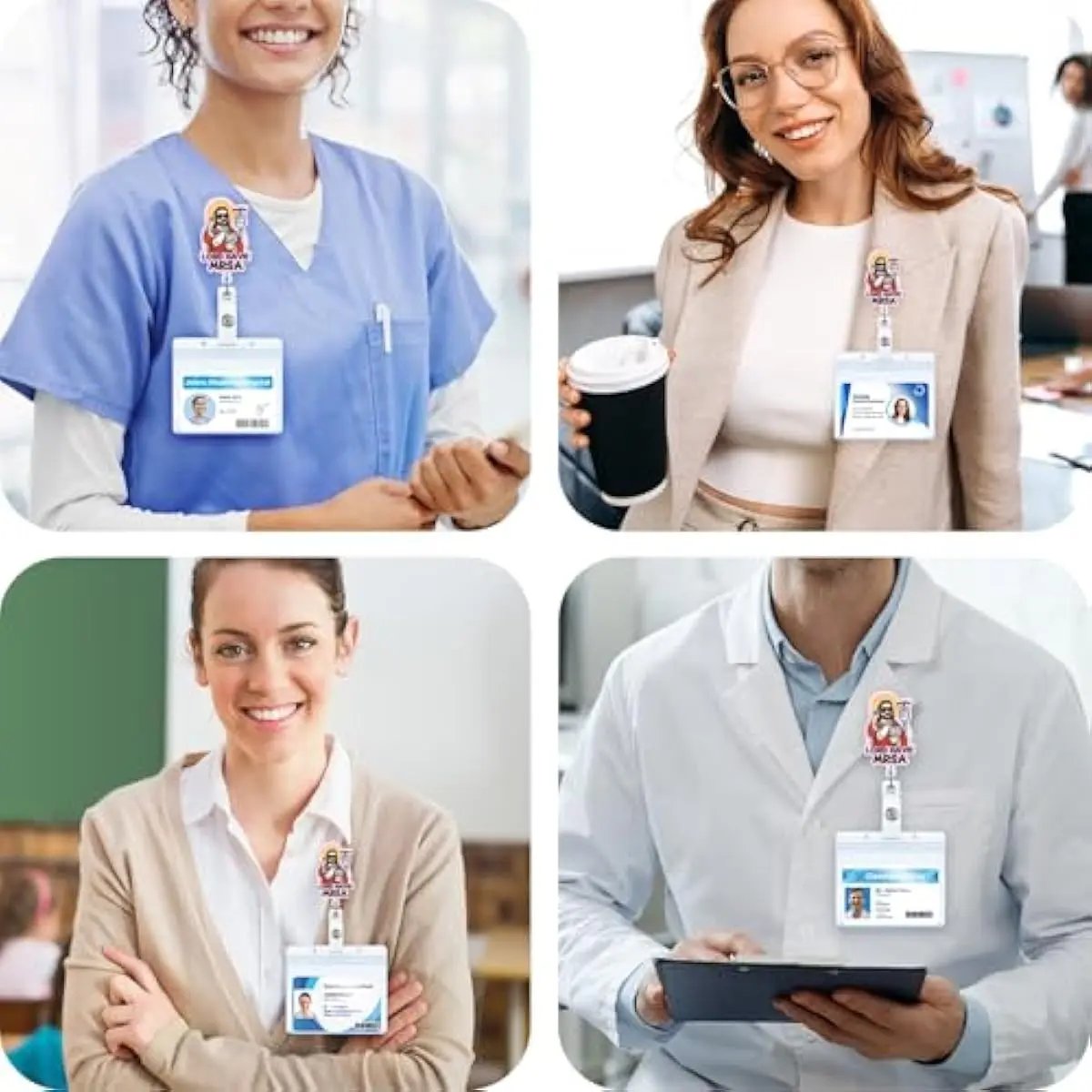 🩺💉 Lord Have MRSA Badge Reel – Funny Retractable ID Holder for Nurses, CNAs & Nursing Students