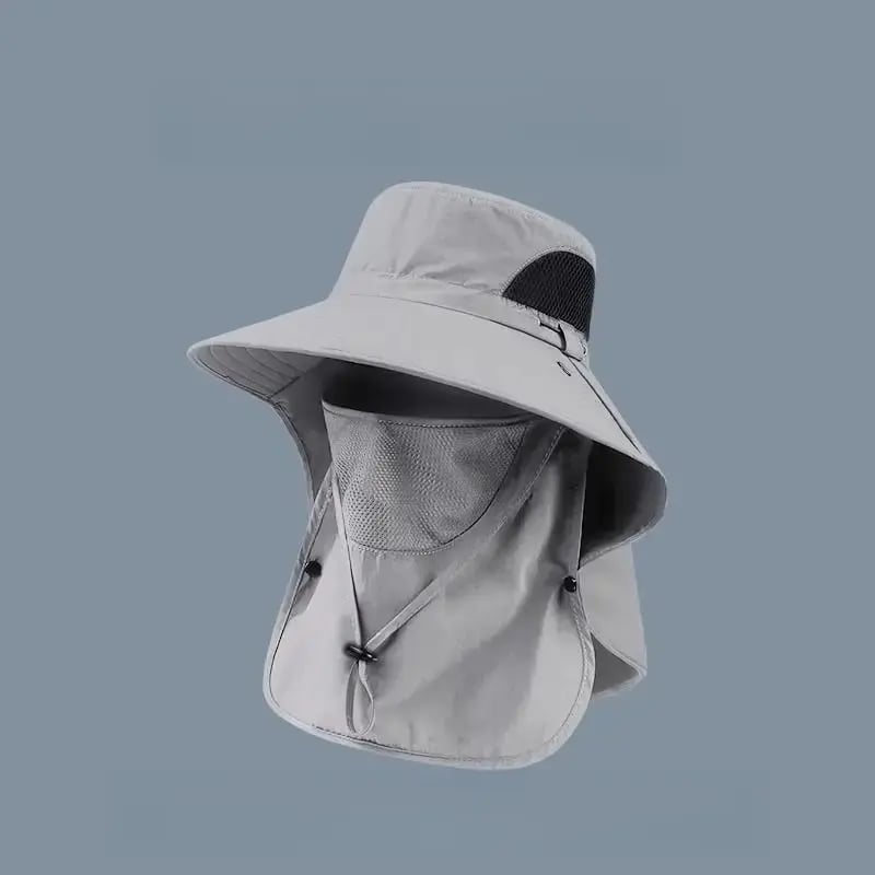 🌞Spring/Summer Fisherman's Hat Detachable Outdoor Sun-Protective Face Covering🏕️ (Adjustable & Lightweight Comfort & Unisex Fit)