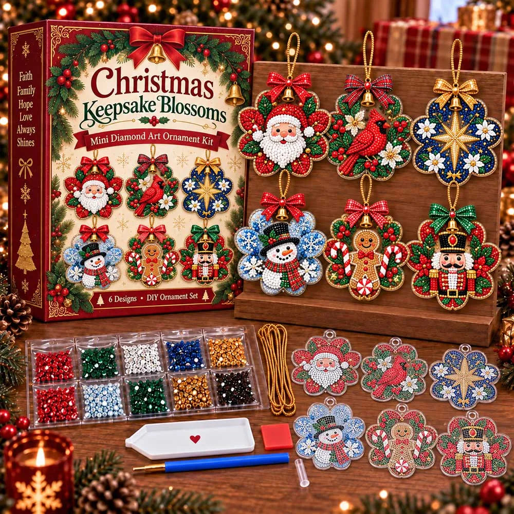 🔥LAST DAY 50% OFF - 🌲Christmas Keepsake Diamond Art Ornament Kit💎