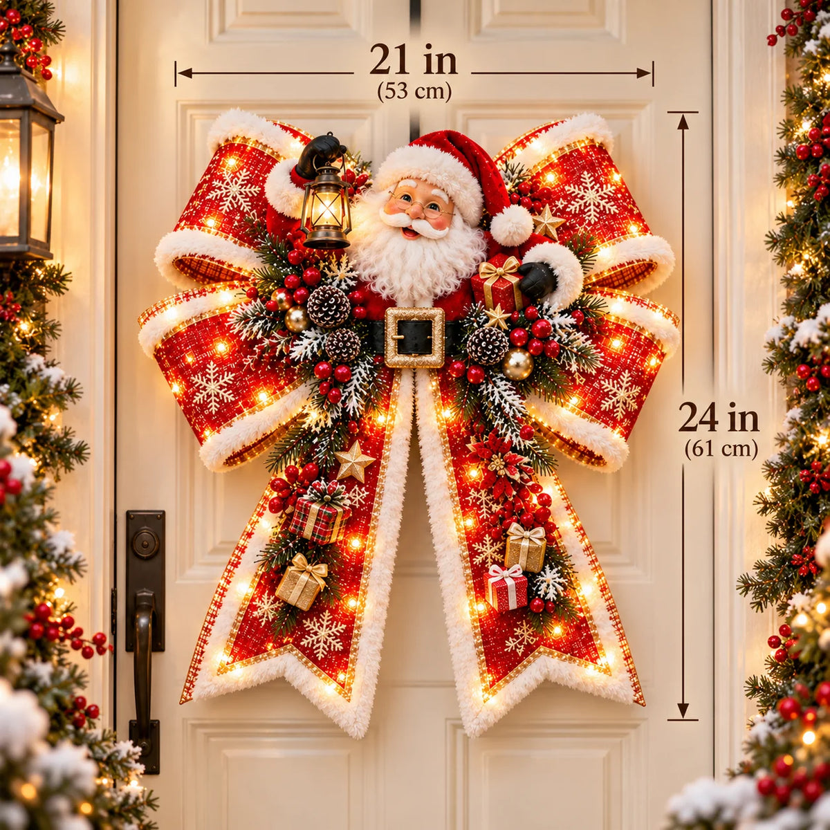 🎀🎄 Christmas Magic Bow Door Hangers – Oversized Light-Up Holiday Bows in 6 Festive Styles🔥