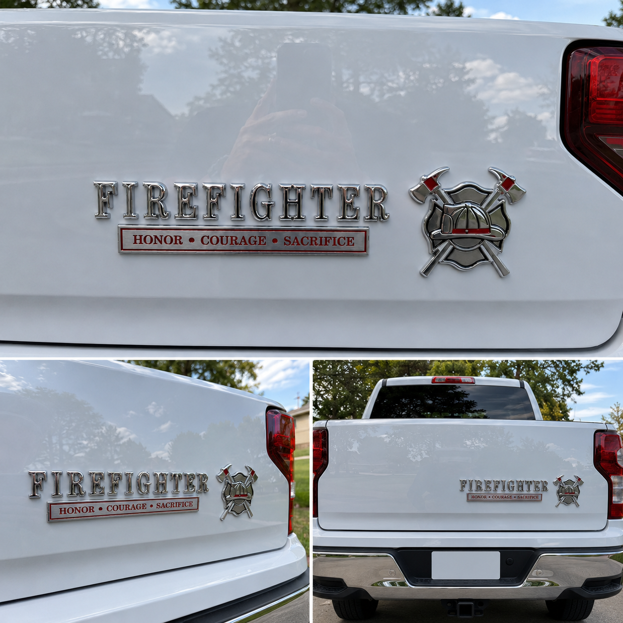 đźš’ Firefighter Honor Courage Sacrifice Car Emblem Metal Badge