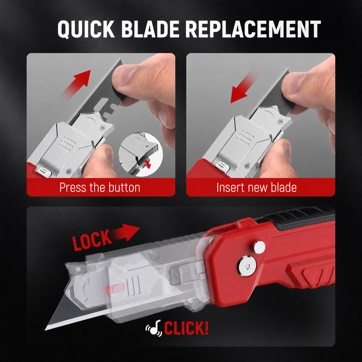 2-in-1 Foldable Utility Knife & Scraper β Portable Razor Blade, Multi-Surface Cleaning β¨