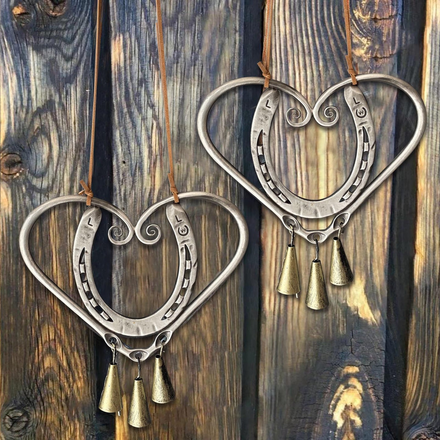 Lucky heart wind chime