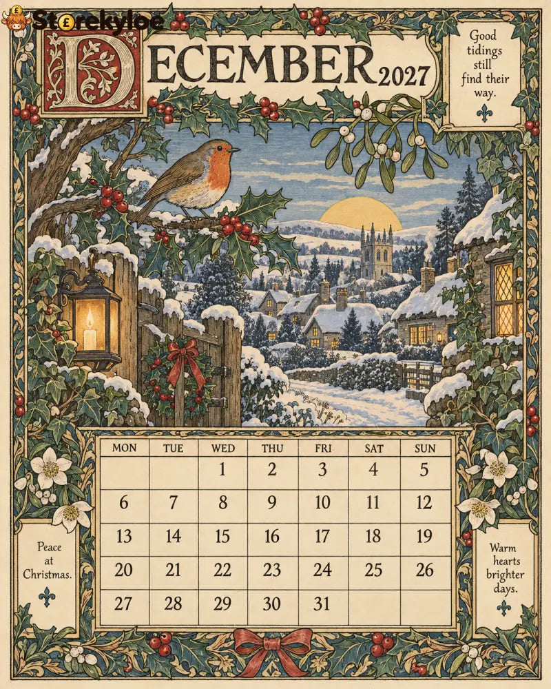 A Year in Britain 2027 – Vintage Storybook Wall Calendar