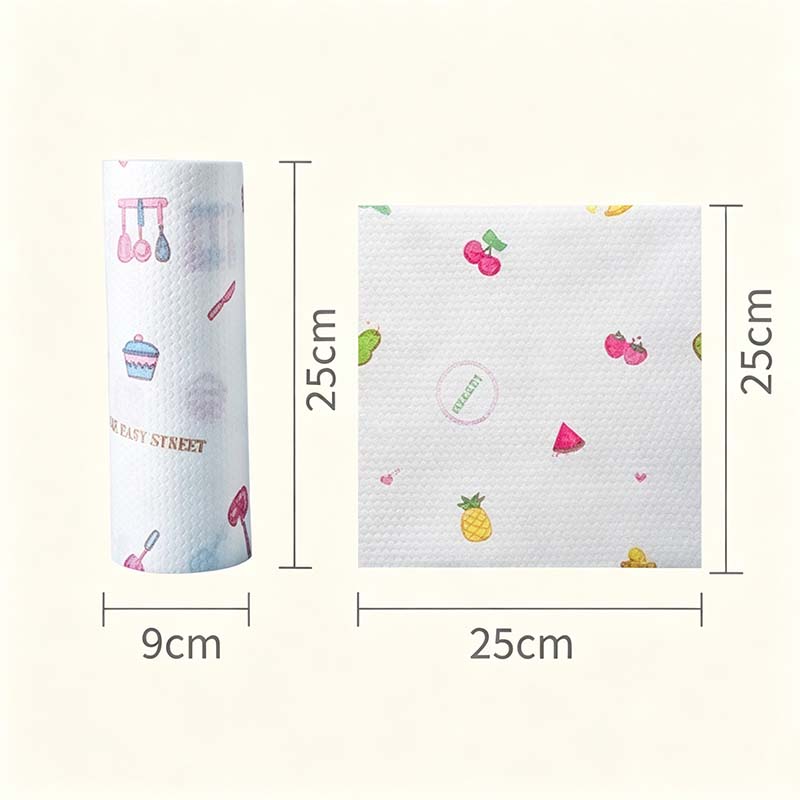 🧽 50Pcs Reusable Cleaning Lazy Rags Roll – Washable Kitchen Towels & Multi-Purpose Wiping Cloths for Home Cleaning