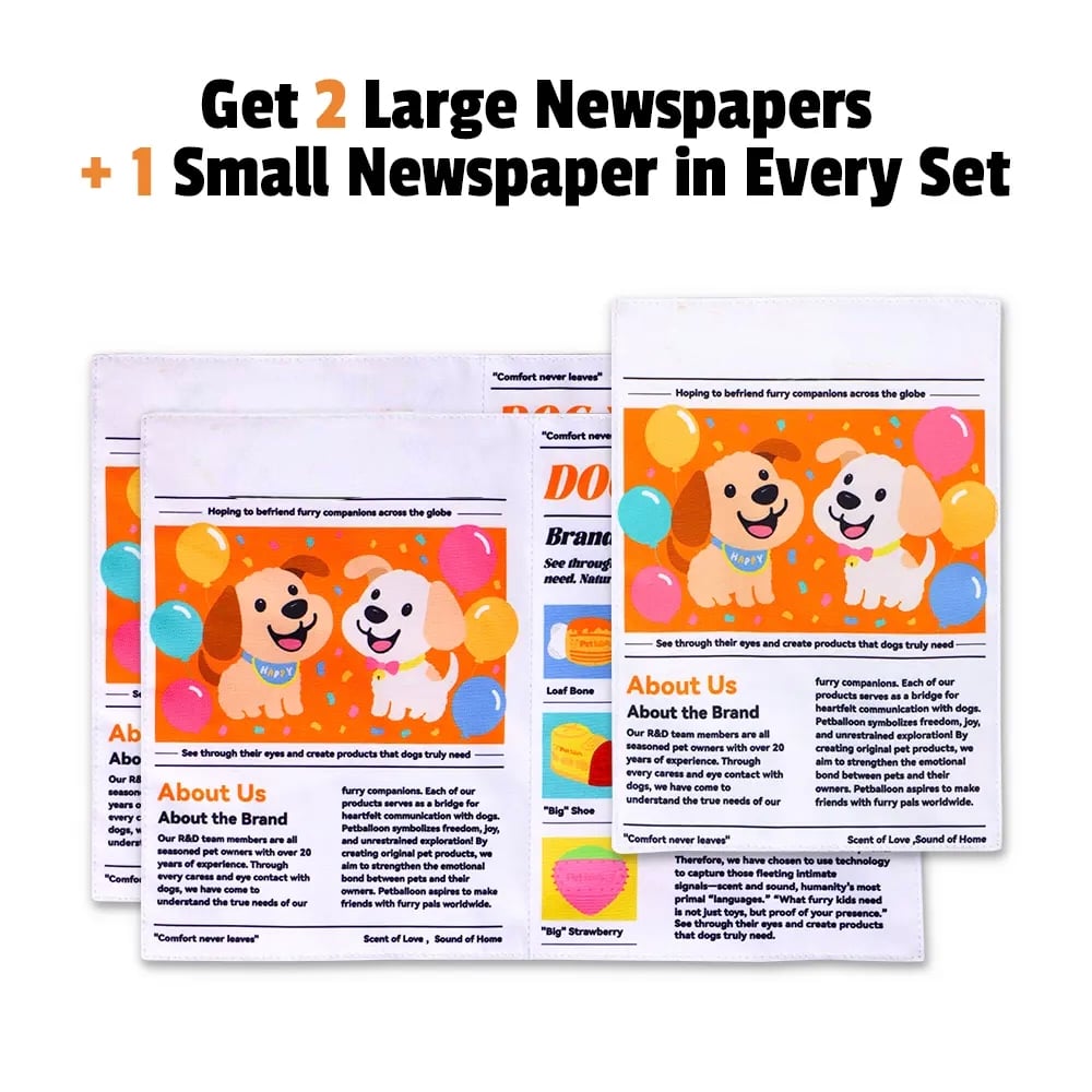 🔥Crinkle Newspaper Dog Toy for Boredom Relief, Interactive Chew Toy for Dogs