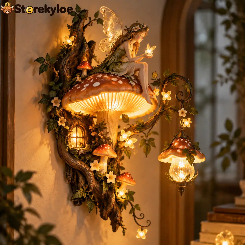 ⏰Limited Stock 50% OFF - 🧚✨ Enchanted Mushroom Fairy Wall Light 🍄🌿