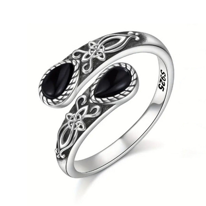 ⏳Limited-time 30% off⏰Vintage Adjustable Open Ring with Teardrop Glowing Zircon💧💍