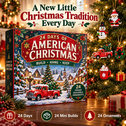 24 Days of American Christmas Advent Calendar – 24 Mini Christmas Toy Ornaments