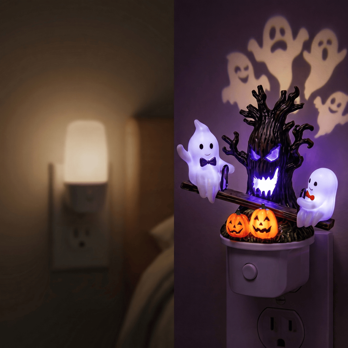 🎃👻Animated Seesaw Ghost Plug In LED Night Light
