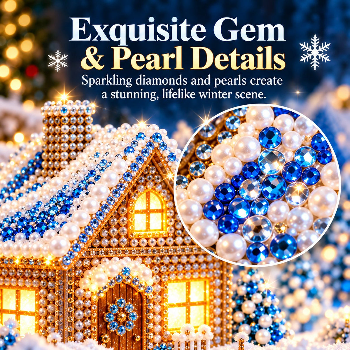 ❄️ DIY Winter Wonderland with Rhinestones and Pearl Details