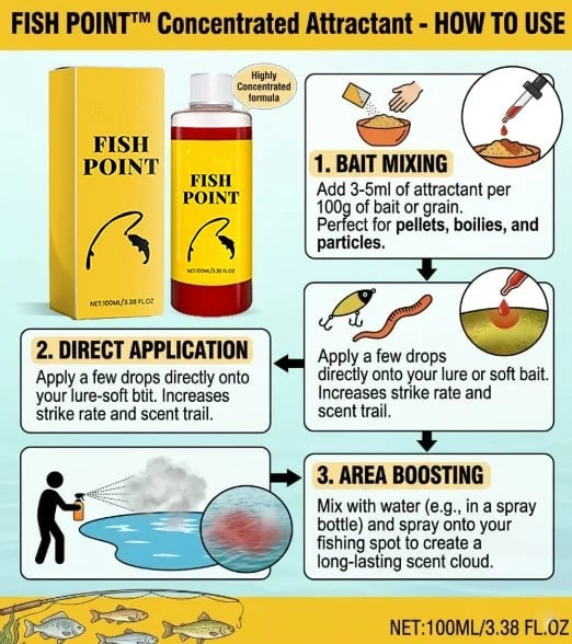 🎣 Concentrated Fish Attractant Liquid – 🐟Fast-Acting Red Worm Formula -8JX3