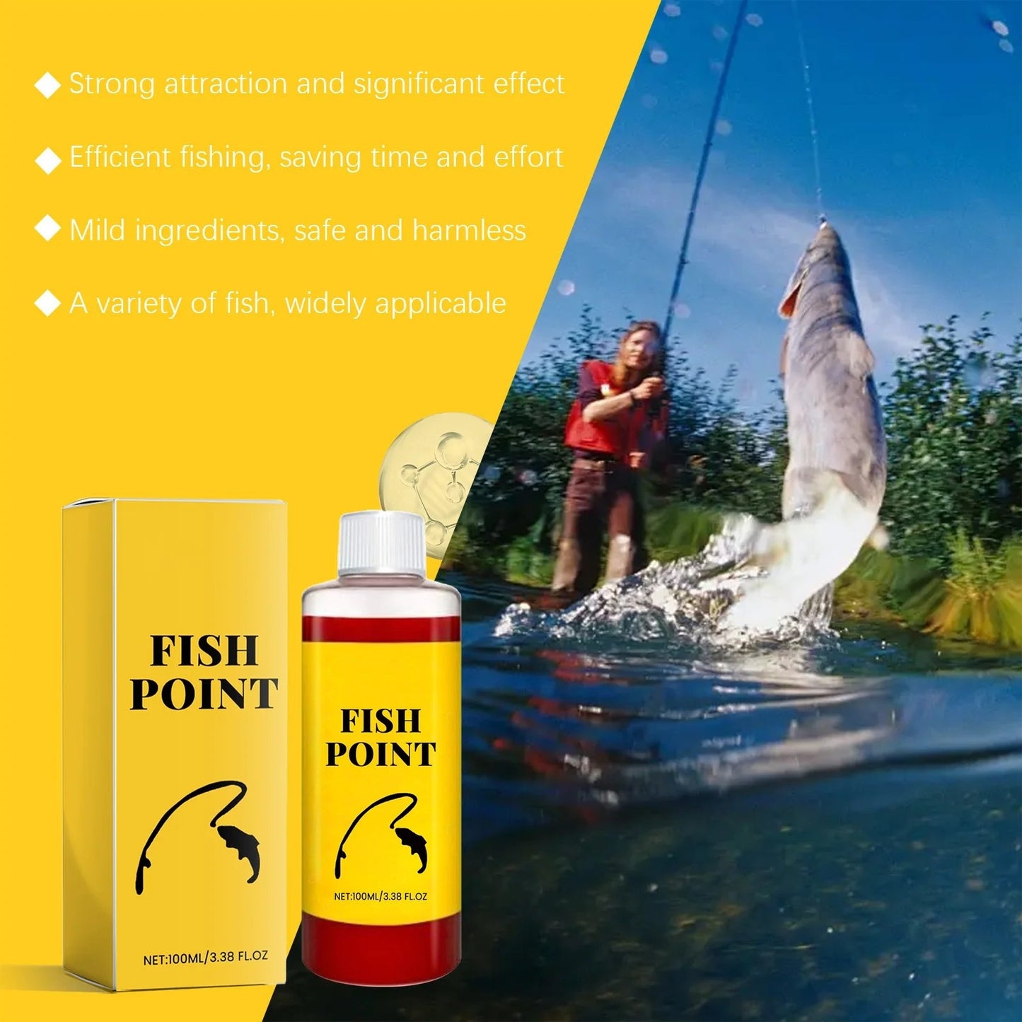 🎣 Concentrated Fish Attractant Liquid – 🐟Fast-Acting Red Worm Formula -8JX3