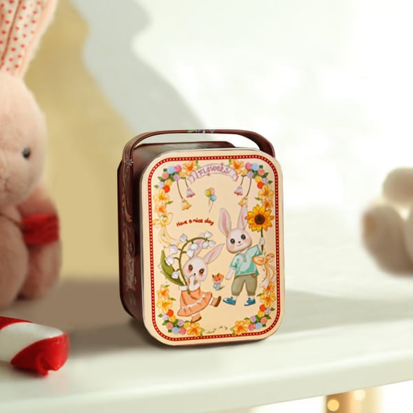 🐰Easter Cute Bunny Plush Keychain - Iron Box Gift Option, 🎁Easter Sweet Surprise