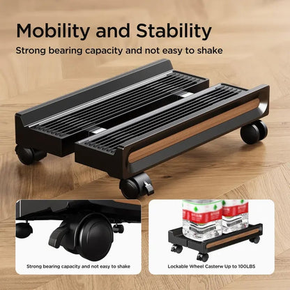 PC Mobile Stand with Wheels Adjustable