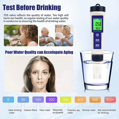 🔥5-in-1 Digital Pool Salt & pH Tester