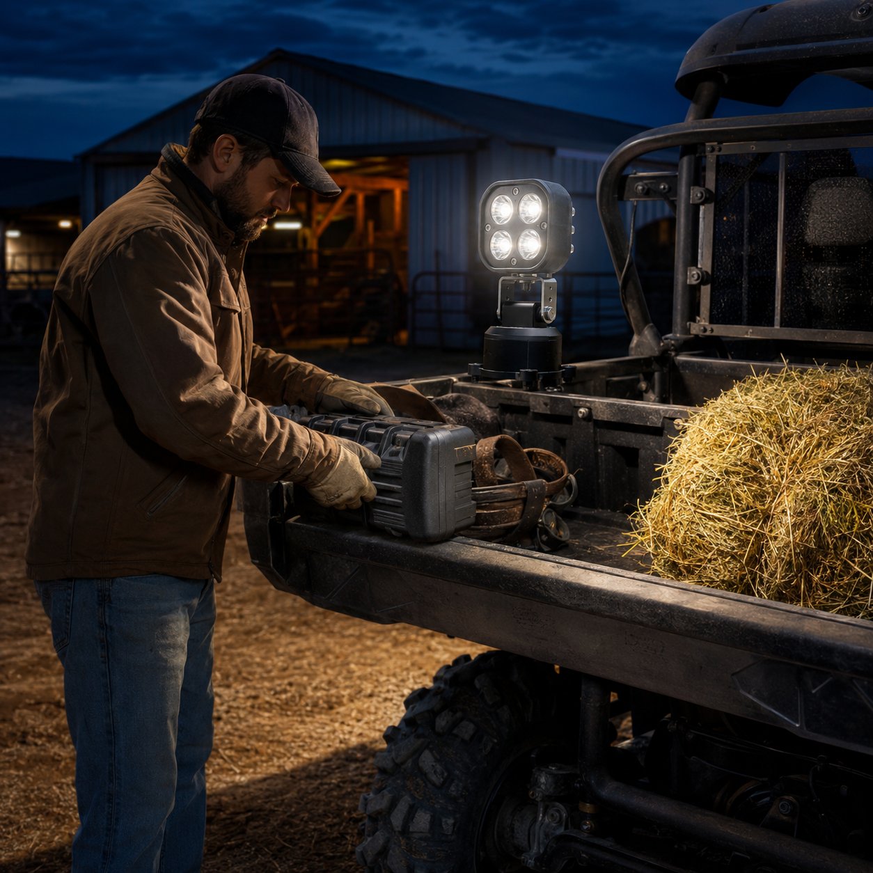 🏕️ Motorized Remote Control Laser LED Searchlight