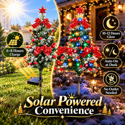 51% OFF 🔥 Solar Cedar Christmas Tree Lights | Festive Outdoor Holiday Decor