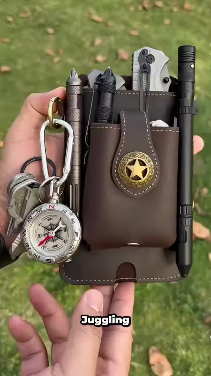 Vintage Cowhide Leather Waist Bag