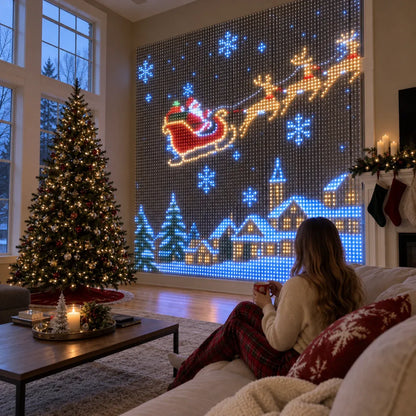 🔥🎄 Smart LED Curtain Lights | App-Controlled Animated Christmas Wall Display ✨