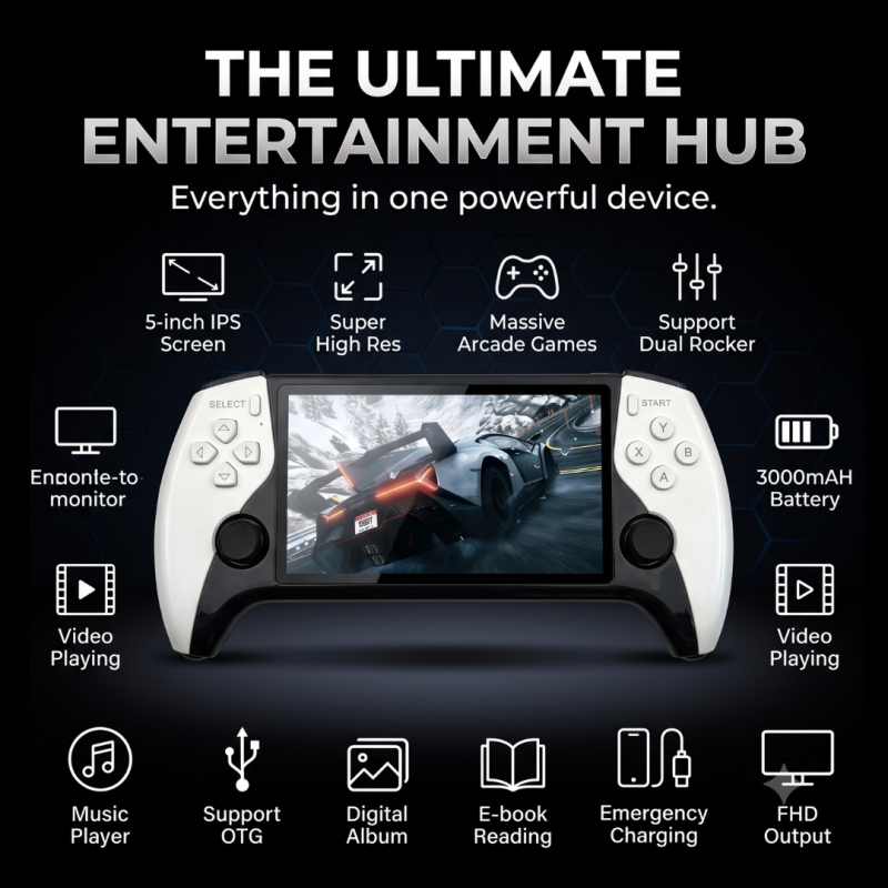 🎄Christmas Sale 49% OFF🎁 DAILYARD Retro Handheld Game Console with HD 5-inch IPS Screen over 20,000 Games