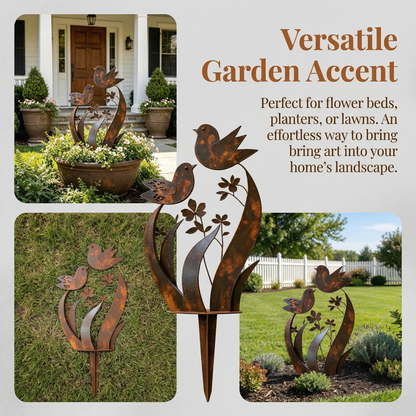 🦋🦋2026 Mother's Day Gifts 49% Off--💖🎁Bird & Wildflower Metal Garden Stake