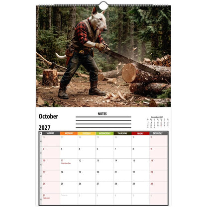 🤣Bull Terriers at Work 2027 Wall Calendar – 12 Months of Professional Puppy Chaos