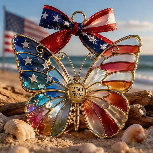 🔥Last Day 49% OFF- America 250th Anniversary Patriotic Stained Glass Ornament