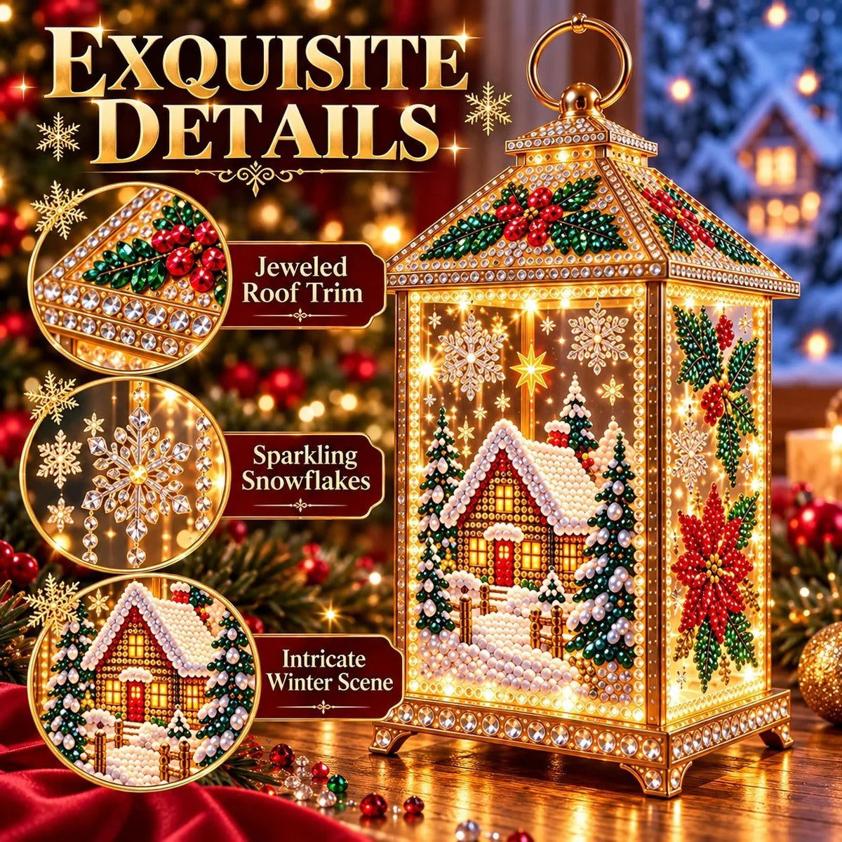 DIY Light-Up Diamond Art Lantern