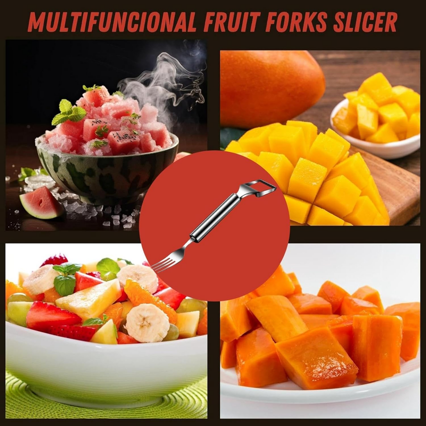 🍉Upgraded Watermelon Fork Slicer Cutter Tool