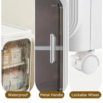 4-Tier Slim Plastic Storage Cabinet