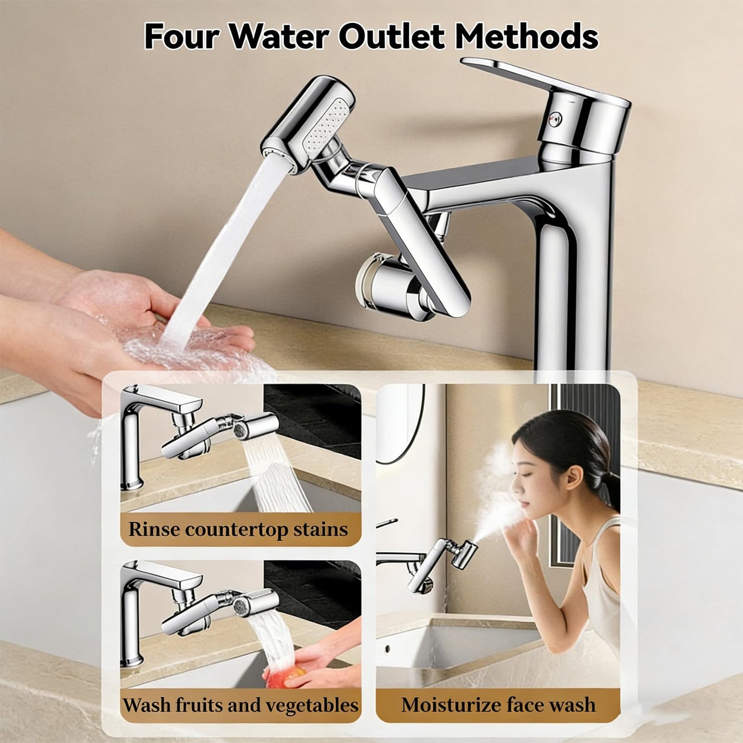 1080 Degree Rotating Faucet Extender
