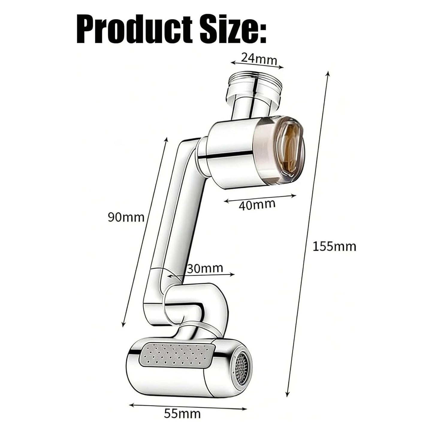 1080 Degree Rotating Faucet Extender