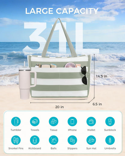 🏖️Your Beach BFF: Waterproof, Sandproof & 40oz Cup Ready.