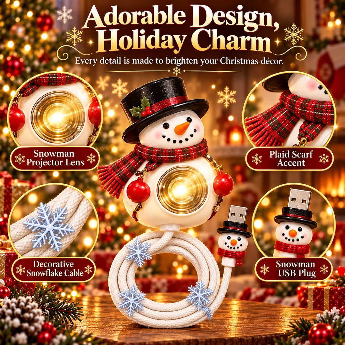 ⛄47% OFF🎄Bring Home Holiday Magic — Snowman Christmas Projector Light With Festive Glow🌙