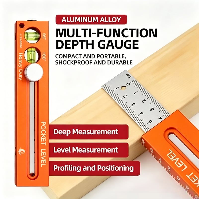 🔥LAST DAY 49% OFF - 🛠️Multifunctional Marking Level Ruler