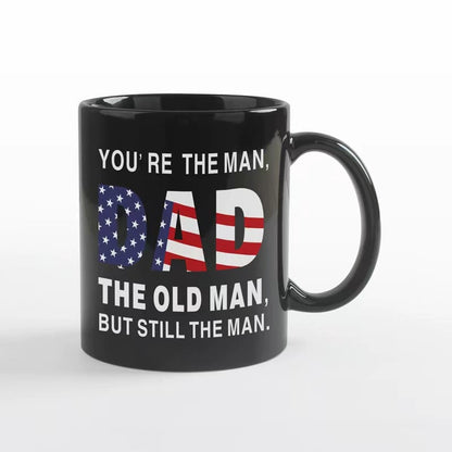 🔥[Father's Day Gift]Black mug with patriotic US flag design.
