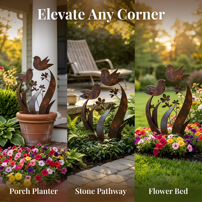 🦋🦋2026 Mother's Day Gifts 49% Off--💖🎁Bird & Wildflower Metal Garden Stake