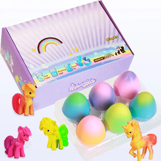 6 Pack Hatching Growing Unicorn Eggs