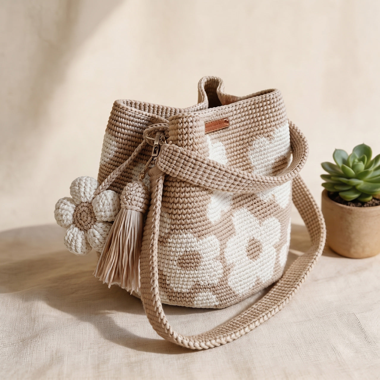 🧵🌸Handmade Crochet Flower Tote 🌼✨