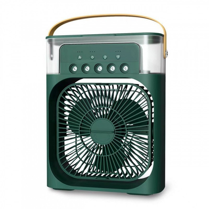 Portable Misting Desk Fan – USB Rechargeable Air Cooler with 3 Speeds & Humidifier