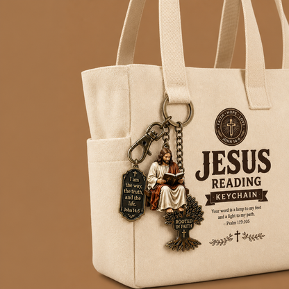 🔥Last Day 49% OFF🔥 - ✝Jesus Reading Keychain