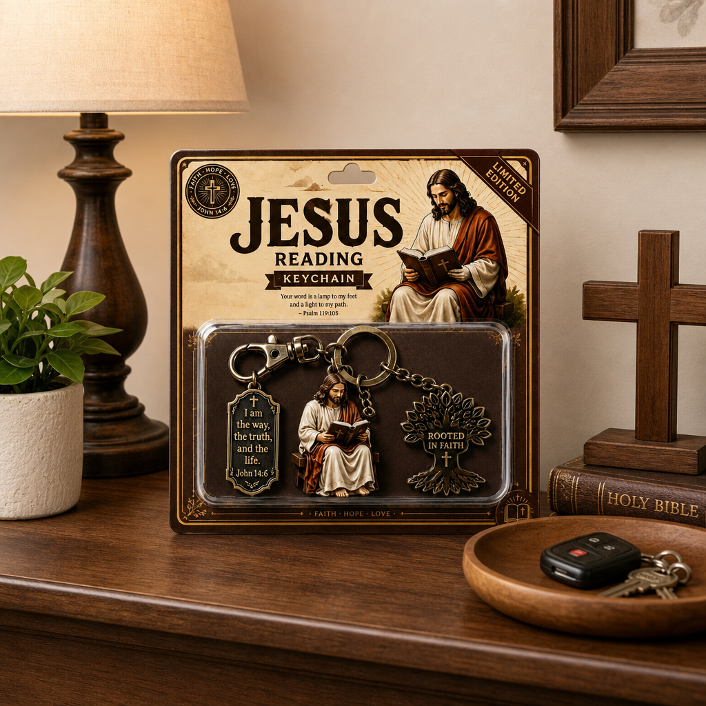 🔥Last Day 49% OFF🔥 - ✝Jesus Reading Keychain