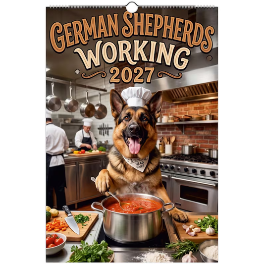 Funny German Shepherds Wall Calendar 2027