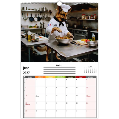 Funny German Shepherds Wall Calendar 2027
