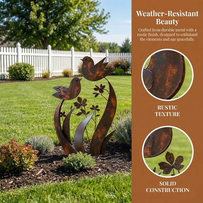 🦋🦋2026 Mother's Day Gifts 49% Off--💖🎁Bird & Wildflower Metal Garden Stake