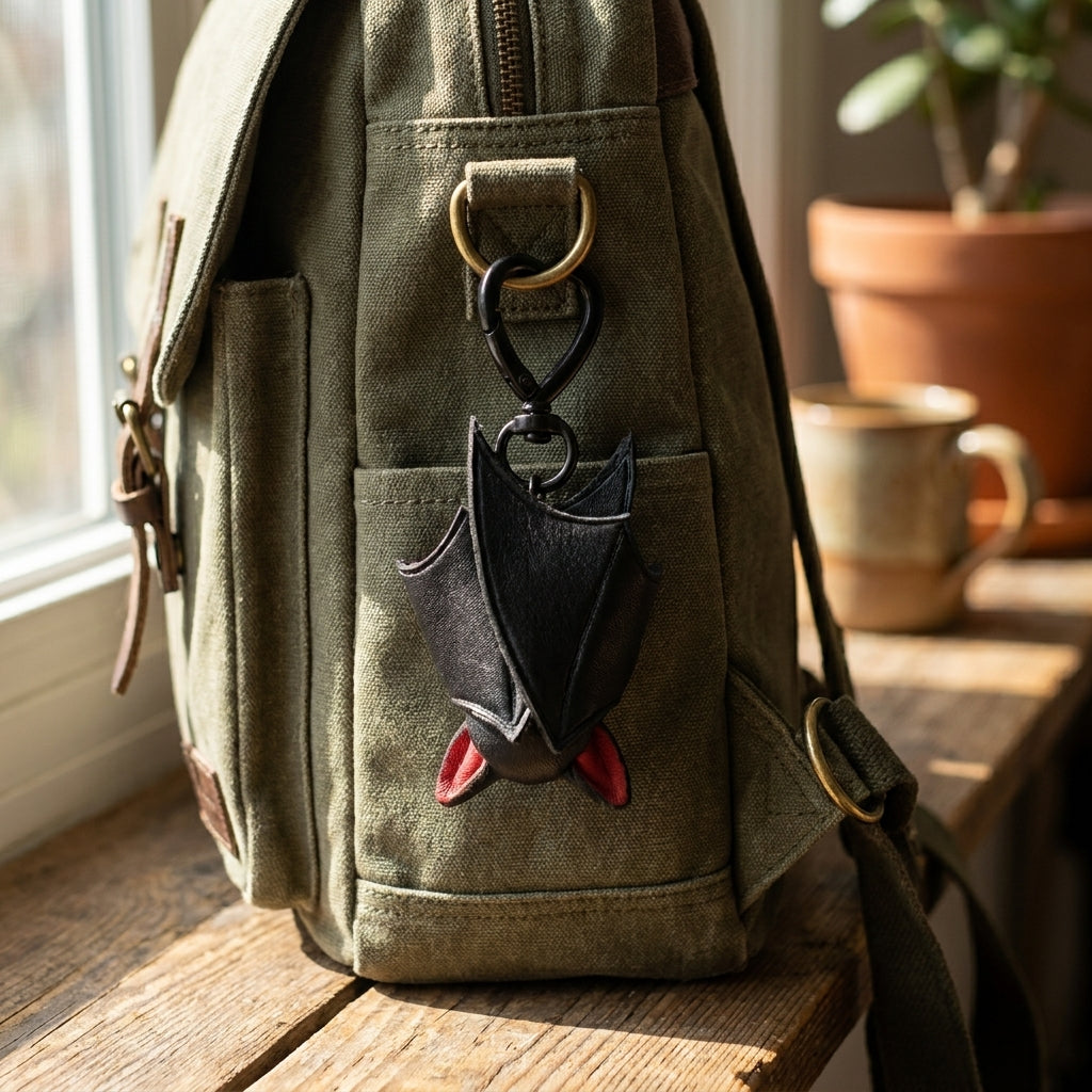 🦇 Cute Black Bat Baby Keychain