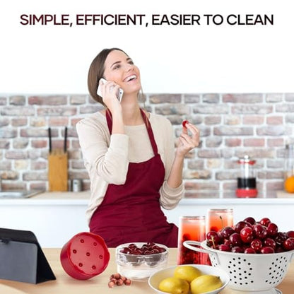 🍒Cherry Pitter Tool: Multi-functional 7-Hole Core Remover for Jam Making🍯