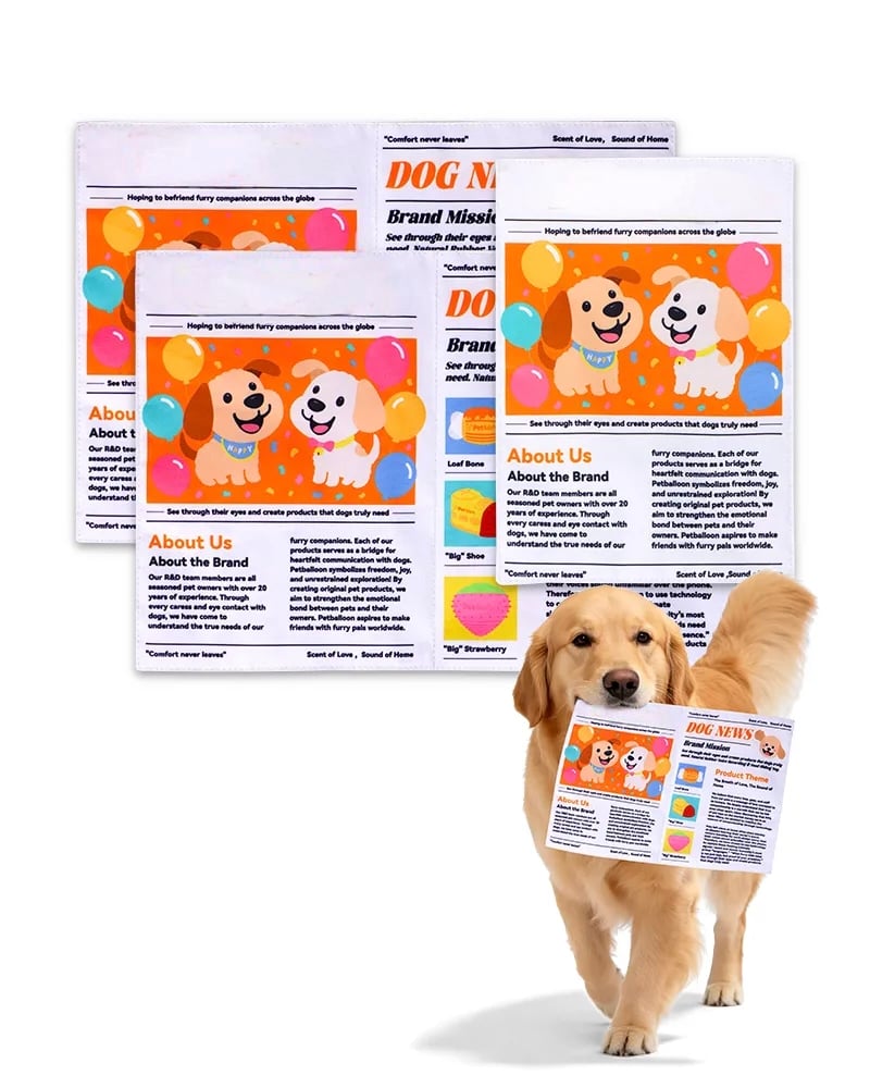 🔥Crinkle Newspaper Dog Toy for Boredom Relief, Interactive Chew Toy for Dogs